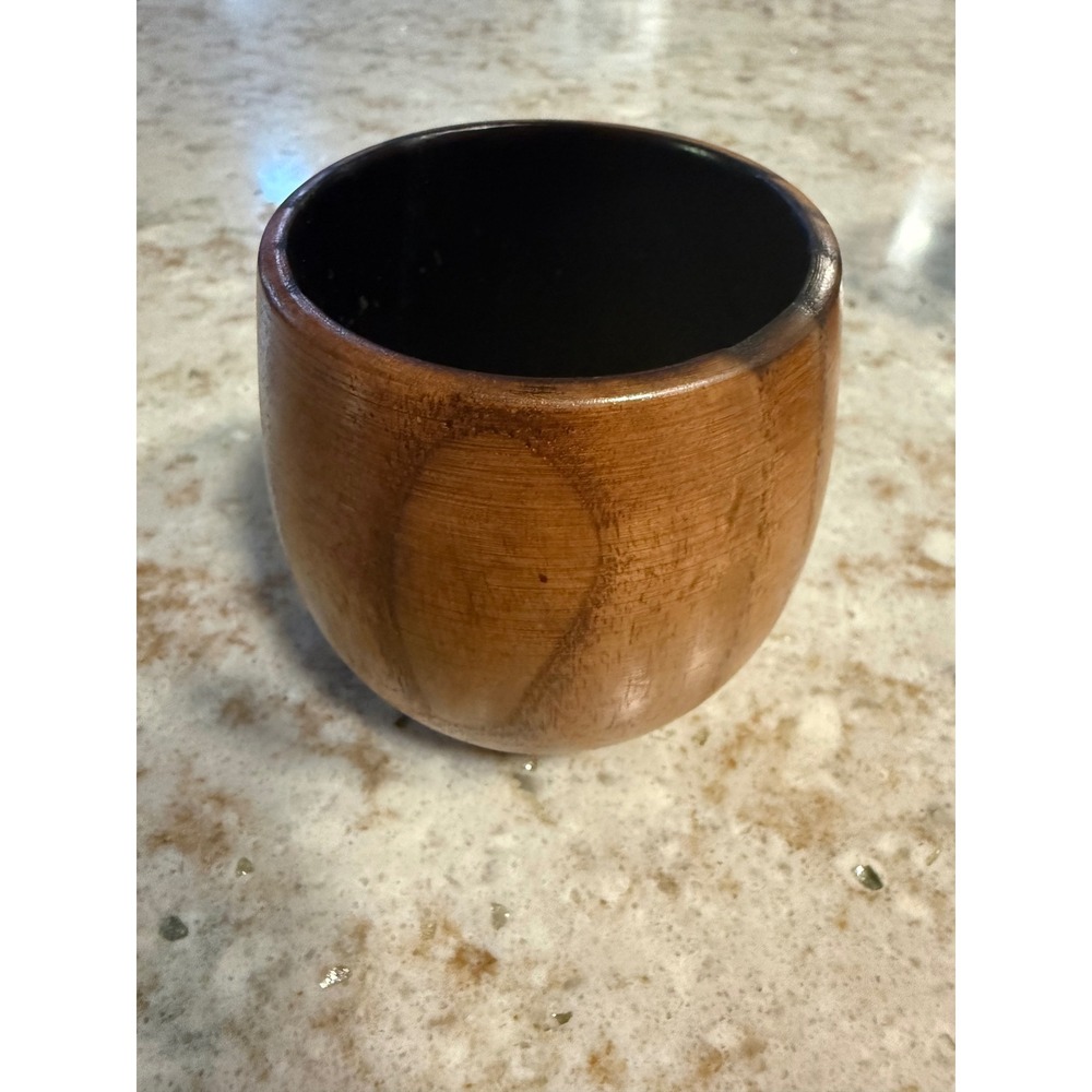 Handcrafted Charred Oak Whiskey Glass Wood Tumbler Bourbon Cup